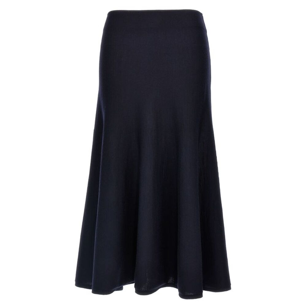 Khaite Blue Wool Midi Women's Skirt